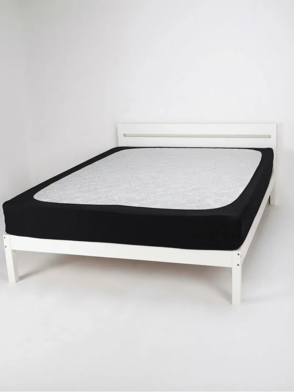 Barossa Design (Amazon) StretchWrap Bed Frame Skirt Cover in Black | Queen